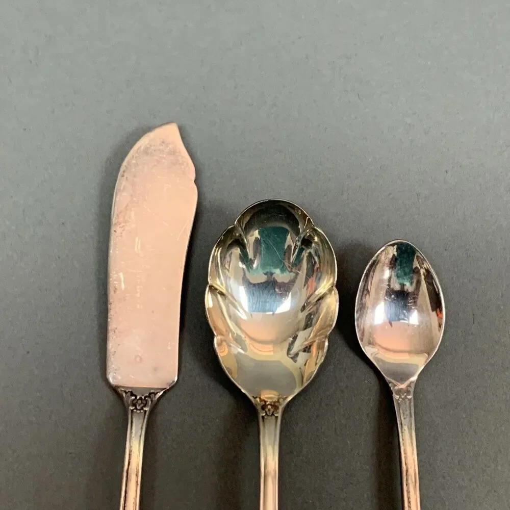 3 Rogers Bros 1847 Reflection‎ IS Silver-plate Sugar Spoon Butter Knife Flatware